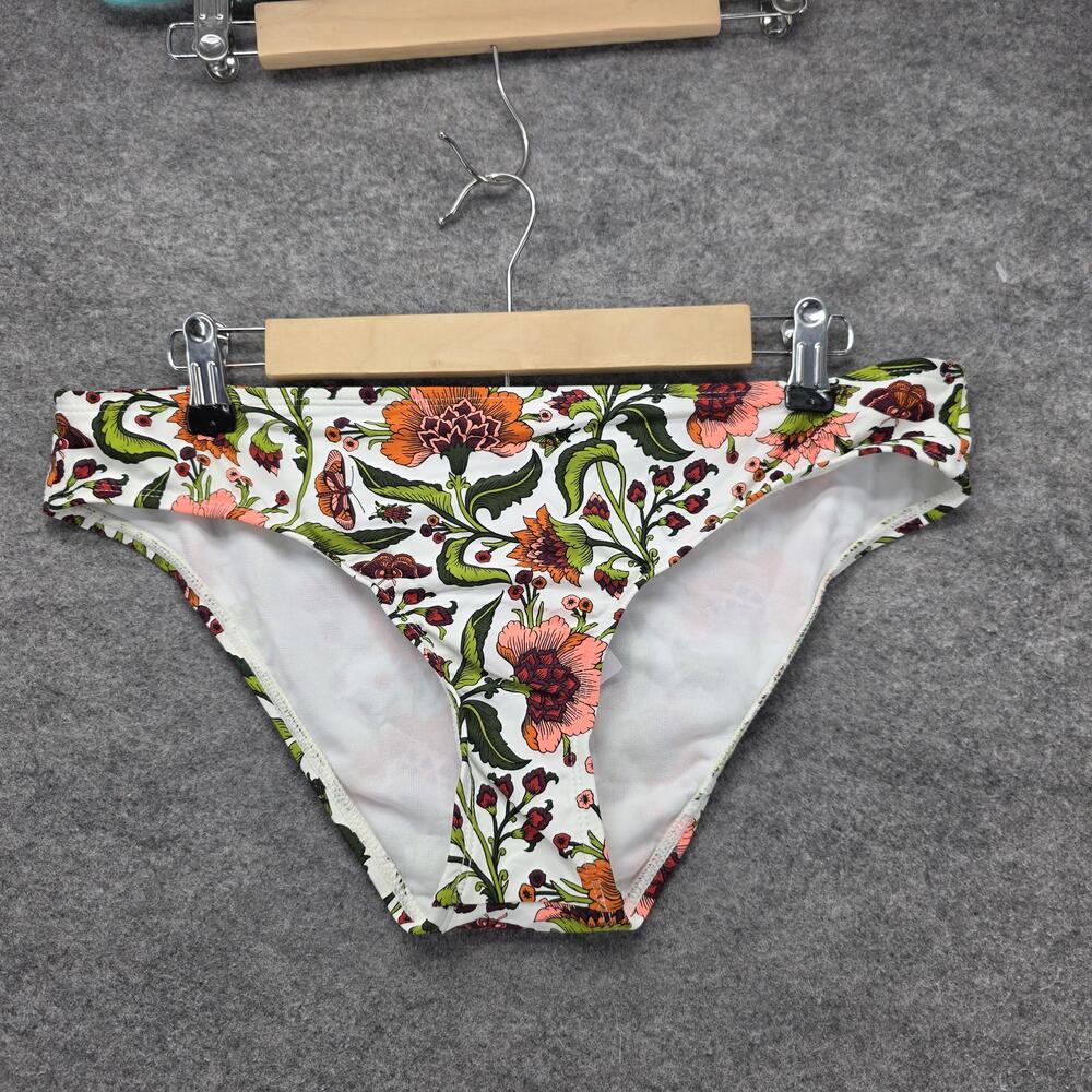 Antonio Melani Bikini Bottom Womens 12 White Wonder Garden Floral Print Swim